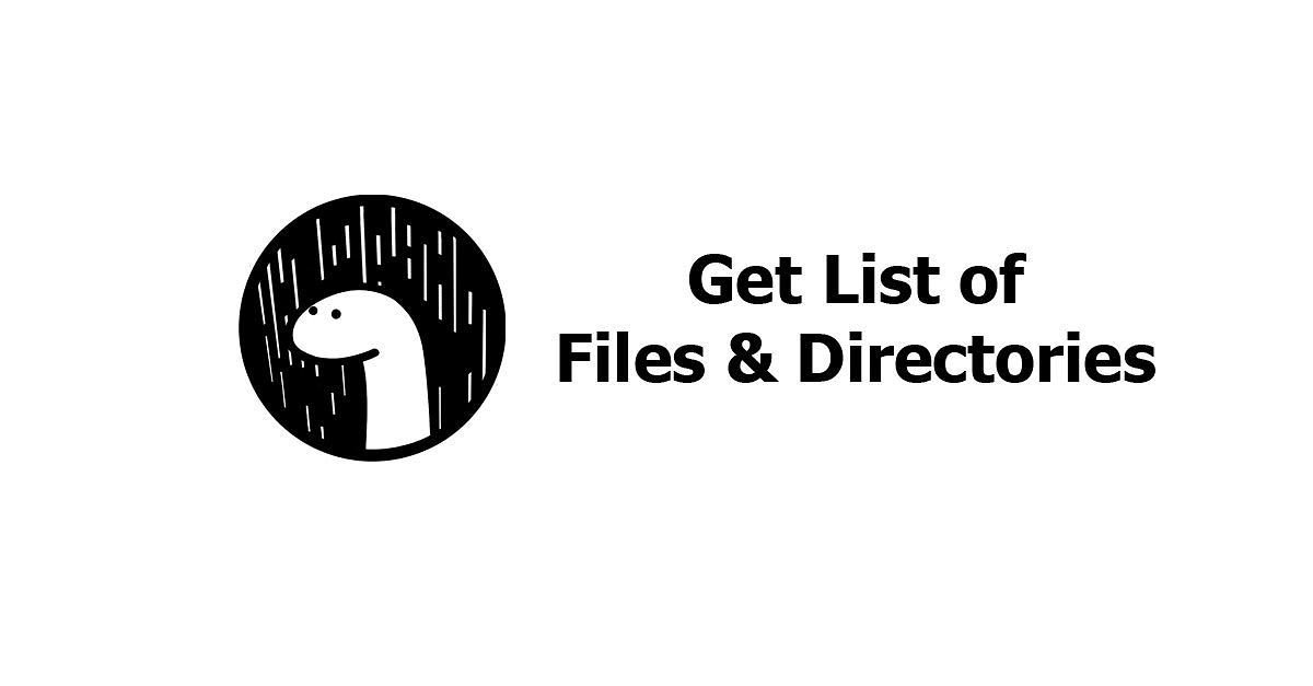 Flutter - Get List of Files/Directories in a Directory