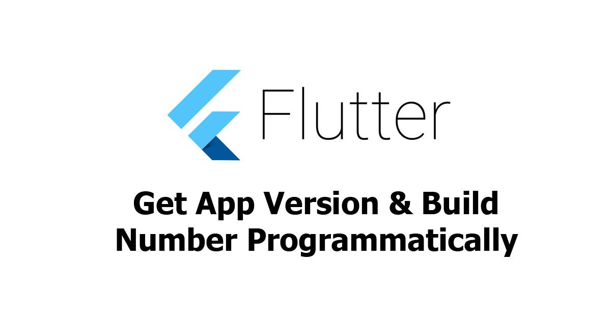 Flutter - Get App Version & Build Number Programmatically