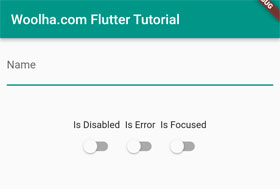 Flutter - Text Field -UnderlineInputBorder - Enabled