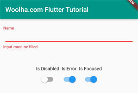 Flutter - Text Field -UnderlineInputBorder - Focused Error