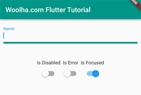 Flutter - Text Field -UnderlineInputBorder - Focused