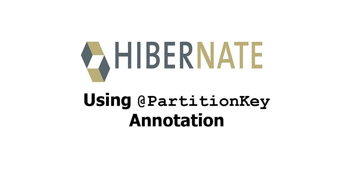 Hibernate - Using @PartitionKey Annotation Examples