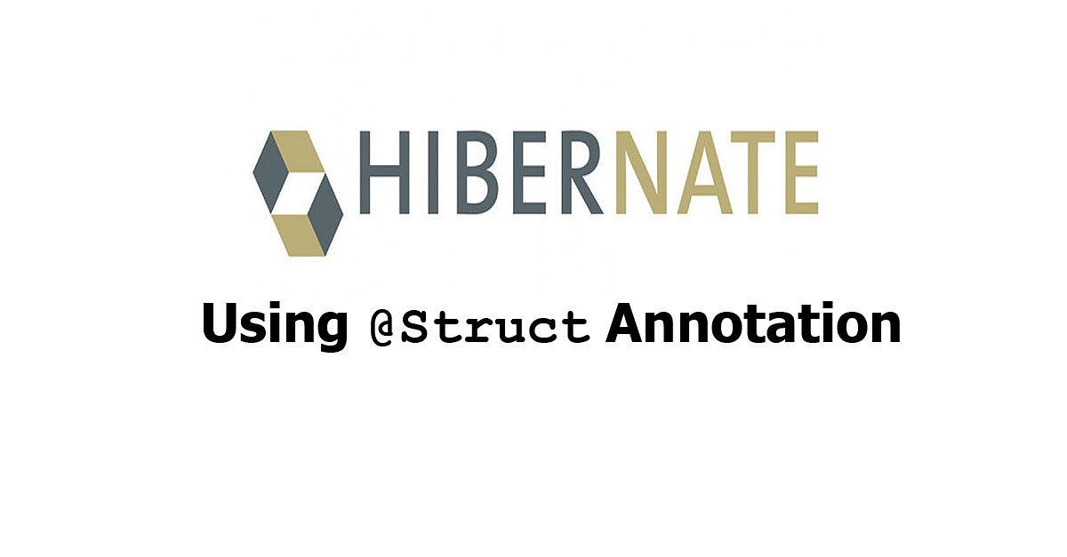 Hibernate - Using @Struct Annotation Examples